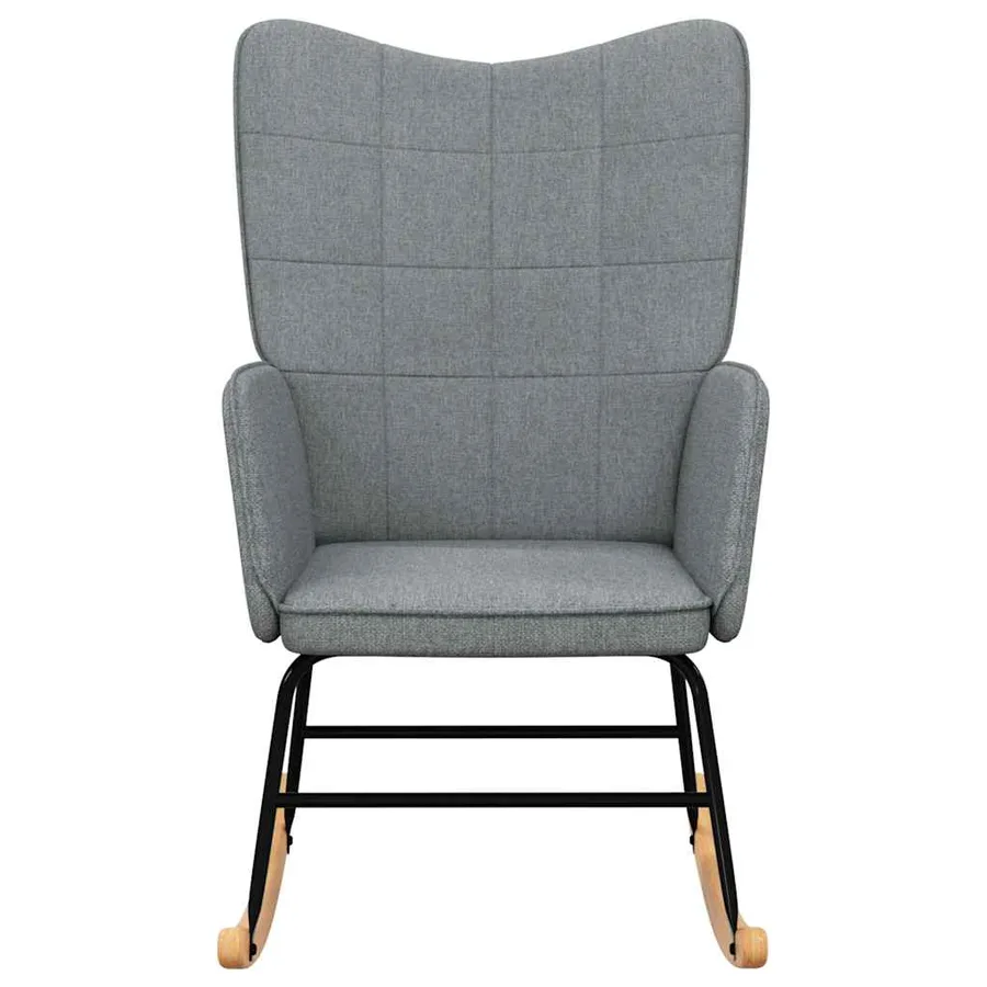 Chaise à bascule Gris clair Tissu - 3