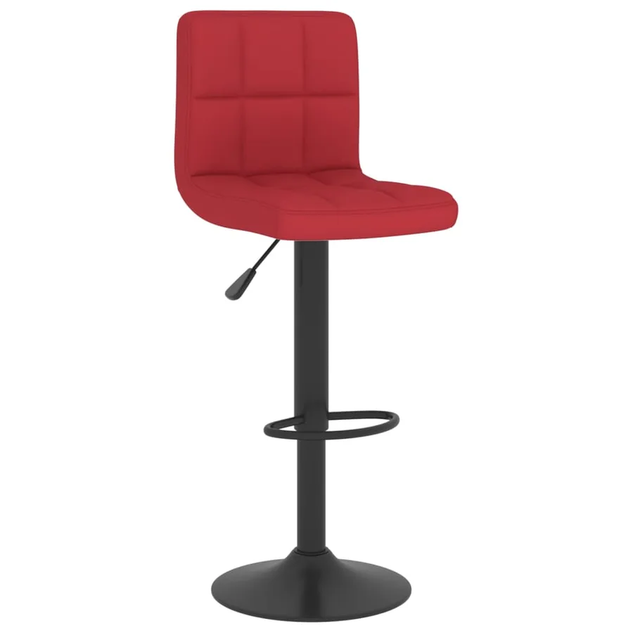 Tabourets de bar lot de 2 rouge bordeaux tissu - 3