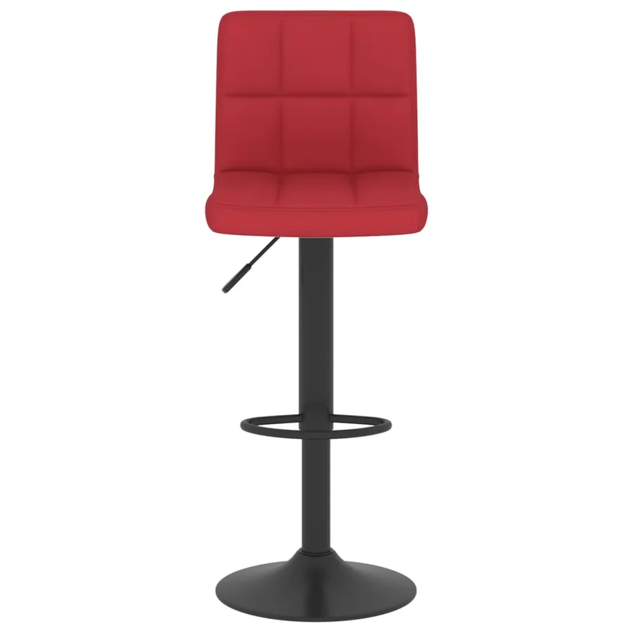 Tabourets de bar lot de 2 rouge bordeaux tissu - 4