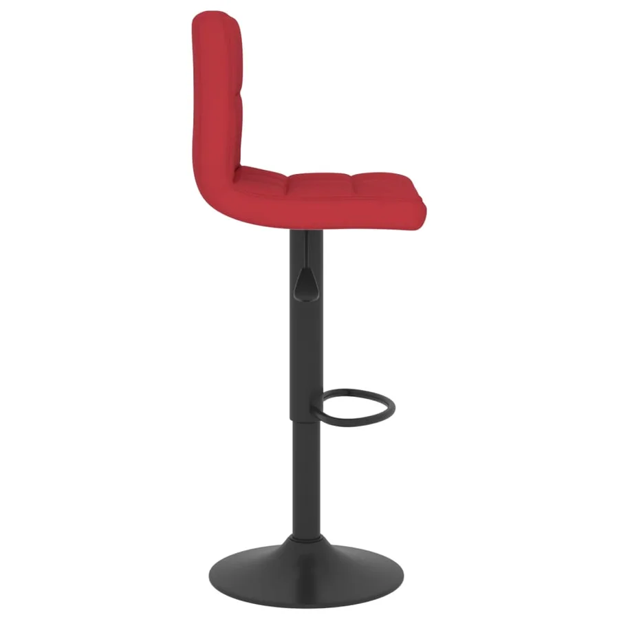 Tabourets de bar lot de 2 rouge bordeaux tissu - 5