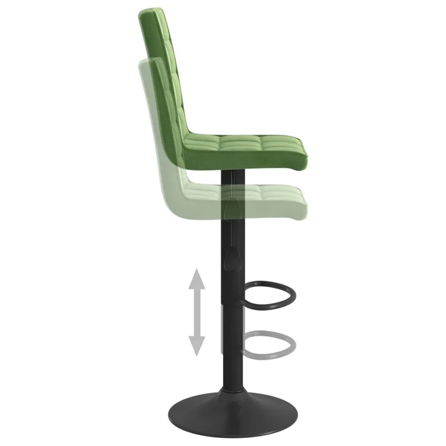 Tabourets de bar lot de 2 vert foncé velours - 7