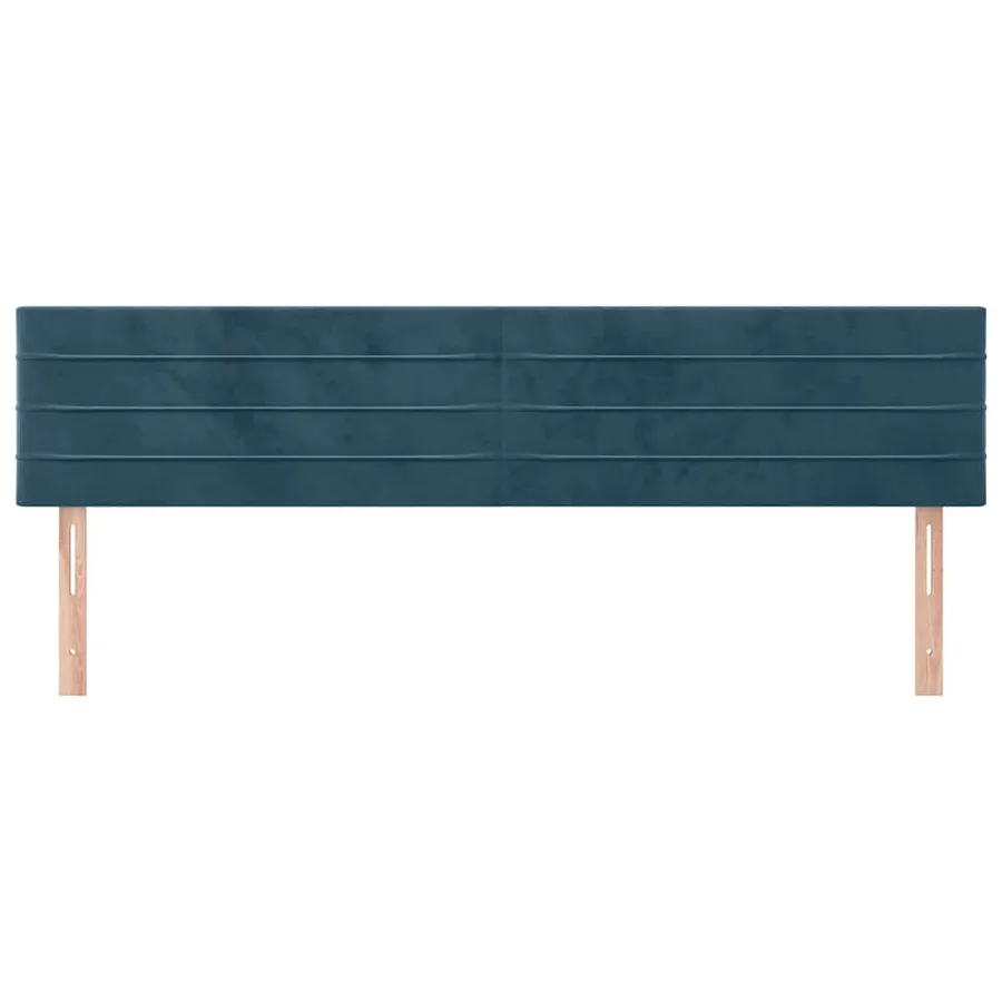 Têtes de lit Bleu foncé 160 x 5 x 78/88 cm Velours - 3