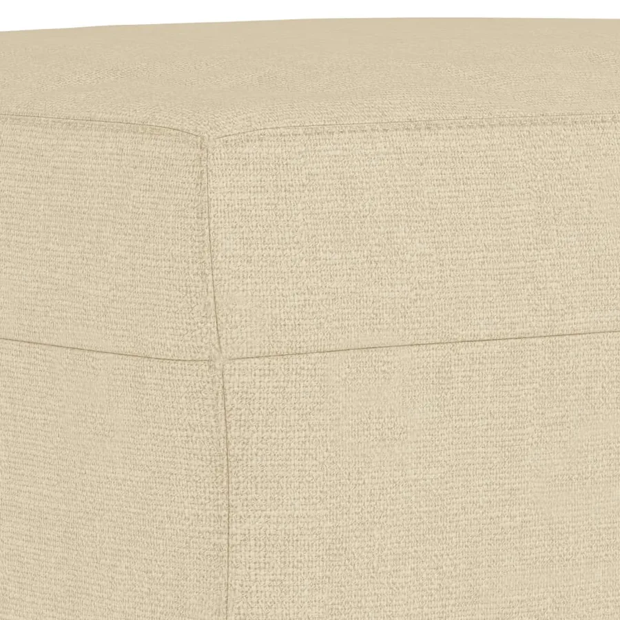 Repose-pied Crème 70x55x41 cm Tissu - 5