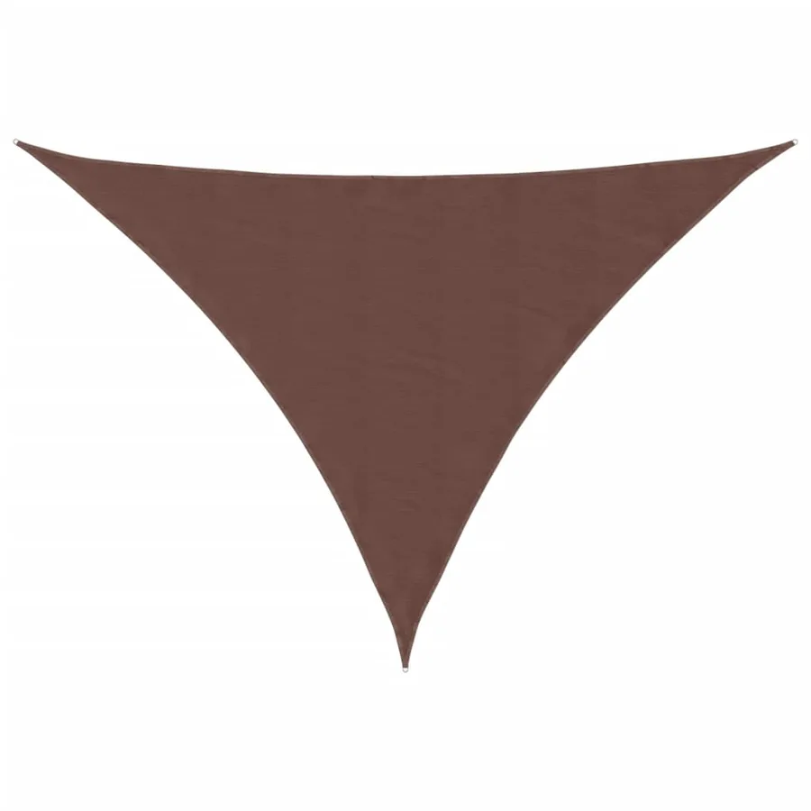 Voile de parasol tissu oxford triangulaire 3x4x5 m marron - 2