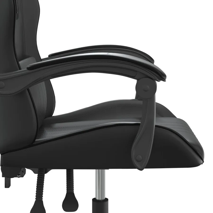 Chaise de jeu pivotante Noir Similicuir - 7