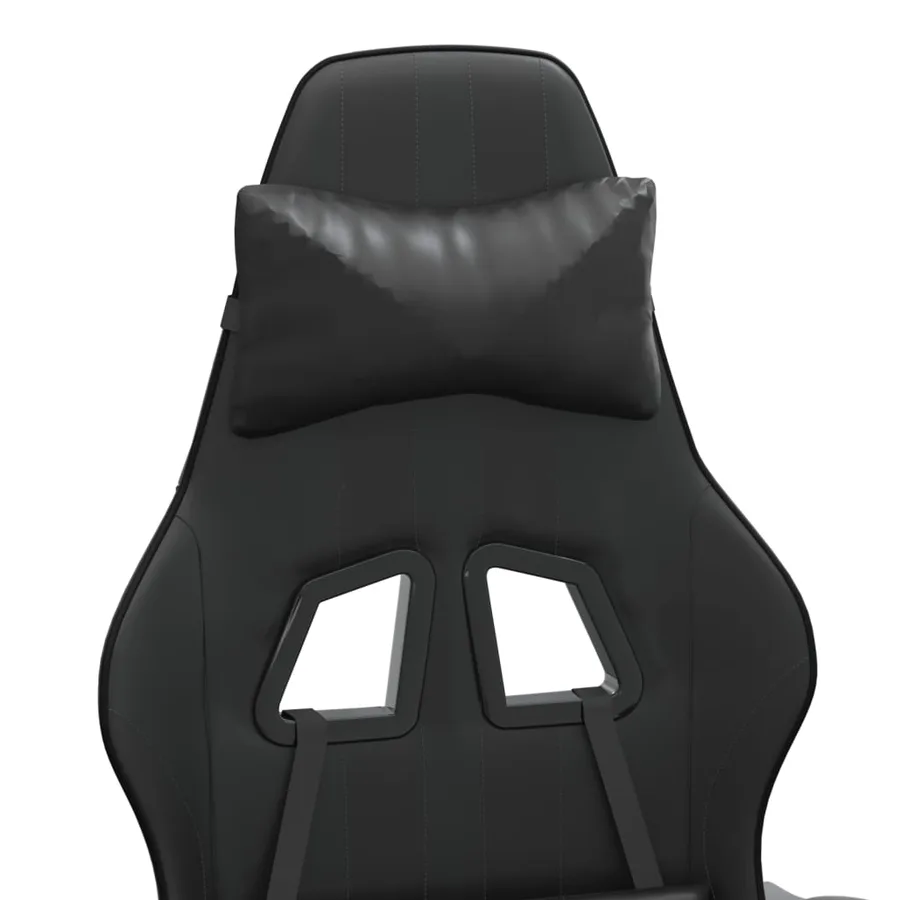 Chaise de jeu pivotante Noir Similicuir - 8