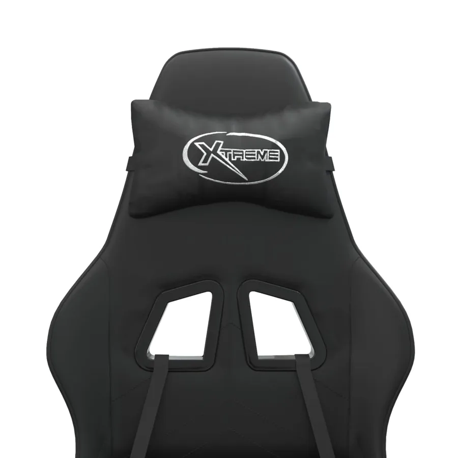 Chaise de jeu pivotante Noir Similicuir - 8