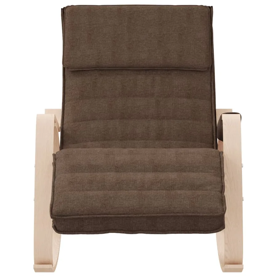 Chaise à bascule Marron foncé Tissu - 3