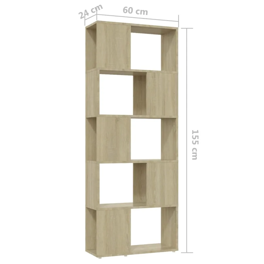 Bibliothèque/Séparateur de pièce Chêne Sonoma 60x24x155 cm - 7