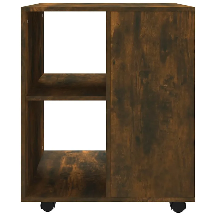 Armoire roulante Chêne fumé 60x53x72 cm Bois d'ingénierie - 5