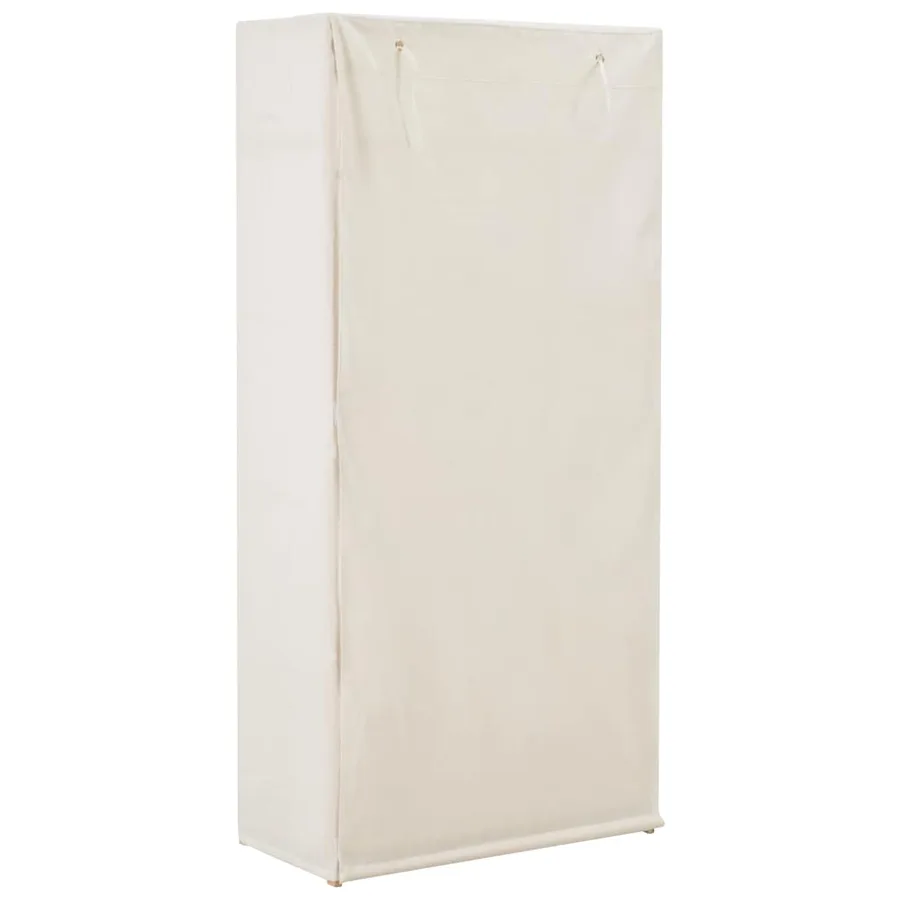 Garde-robe Blanc 79 x 40 x 170 cm Tissu - 3
