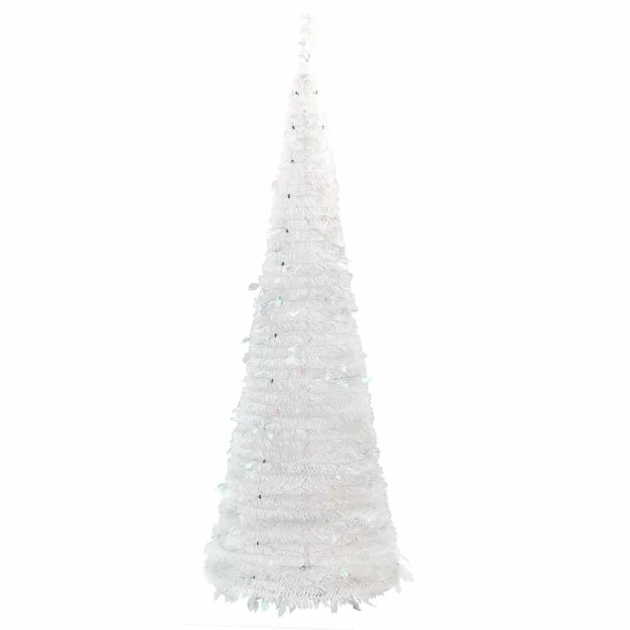 Sapin de Noël artificiel escamotable 150 LED blanc 180 cm - 6