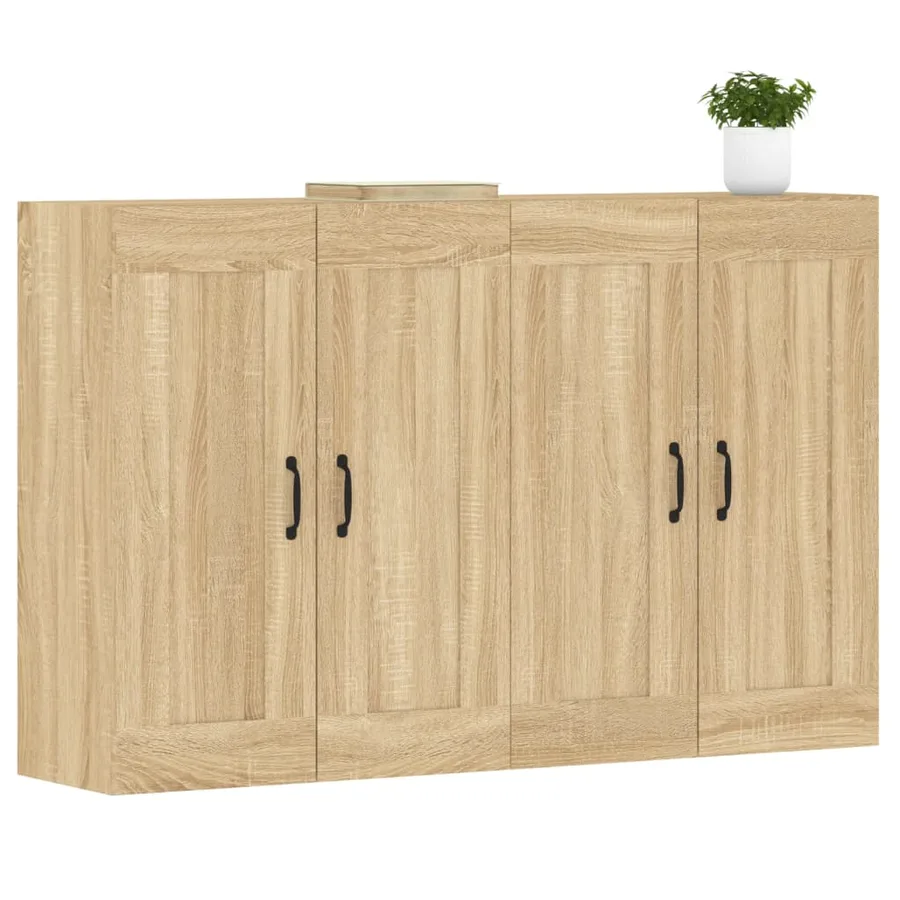 Armoires murales 2 pcs chêne sonoma bois d'ingénierie - 3