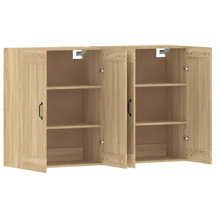 Armoires murales 2 pcs chêne sonoma bois d'ingénierie - 5