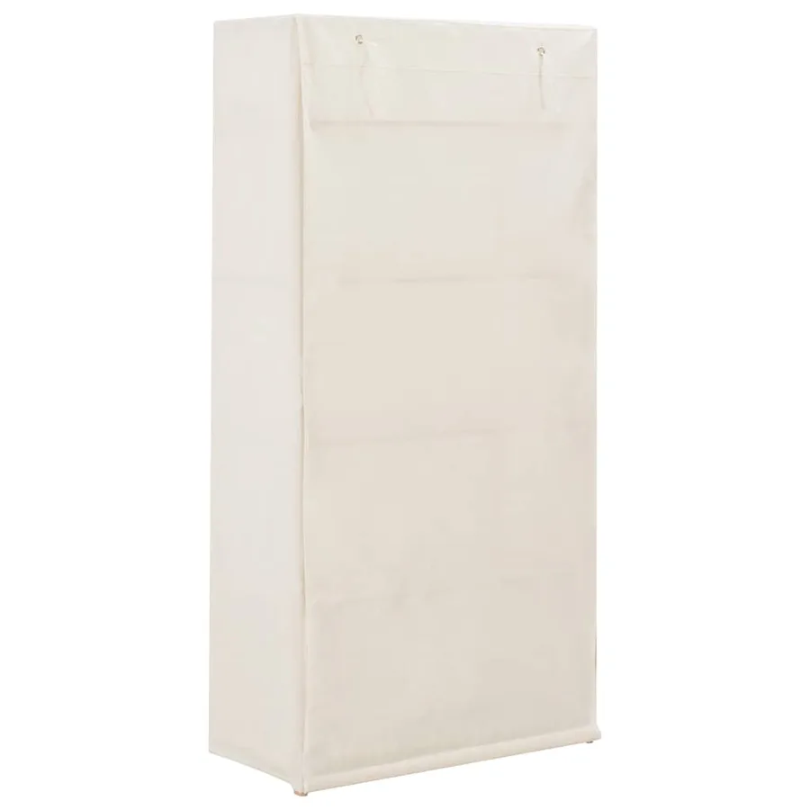 Garde-robe Blanc 79 x 40 x 170 cm Tissu - 3