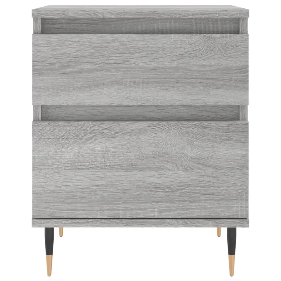 Tables de chevet 2 pcs sonoma gris 40x35x50 cm bois ingénierie - 4