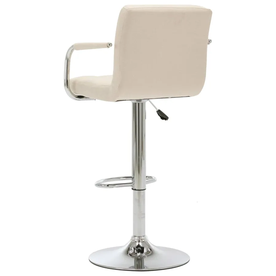Chaise de bar Crème Tissu - 4