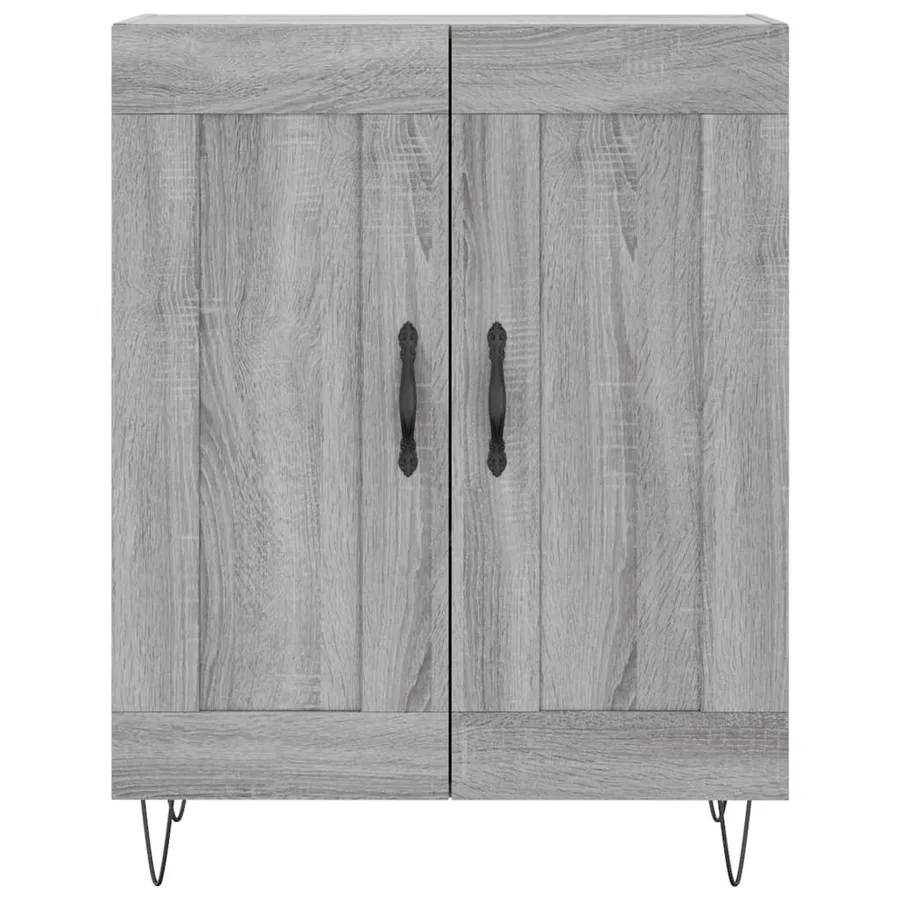 Buffet haut Sonoma gris 69,5x34x180 cm Bois d'ingénierie - 8