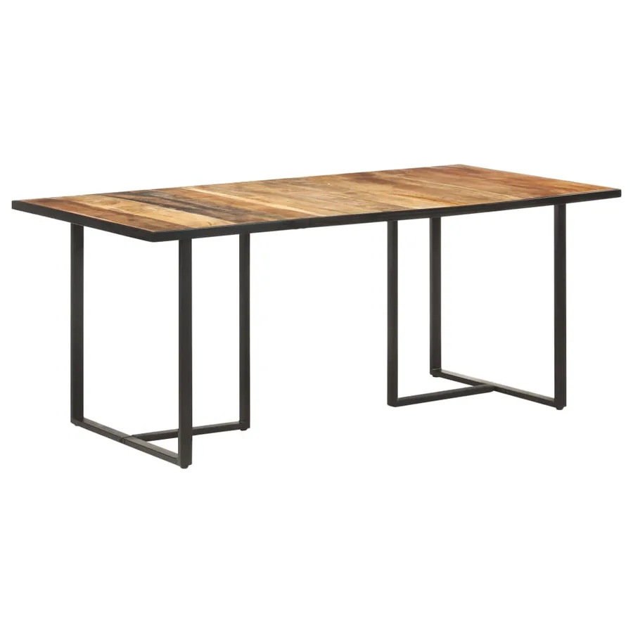 Table de salle à manger 180 cm Bois de manguier brut - 10