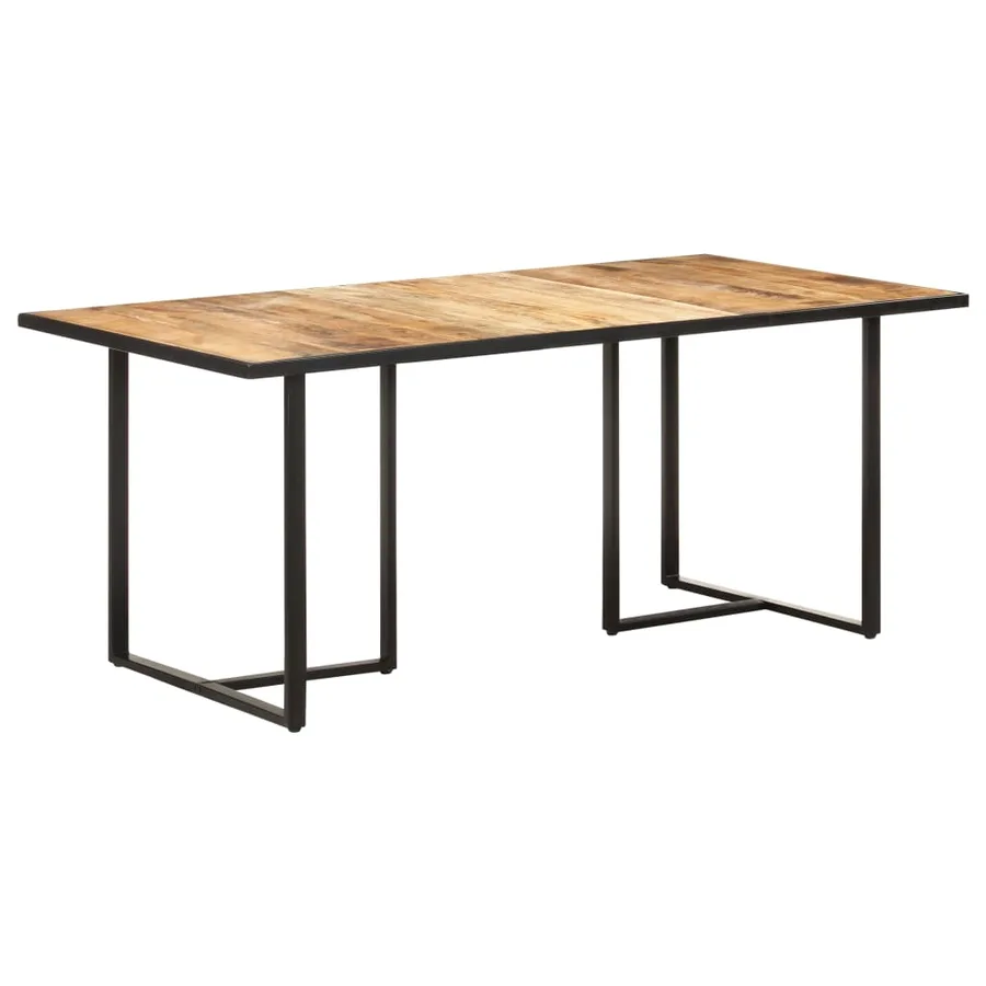 Table de salle à manger 180 cm Bois de manguier brut - 8