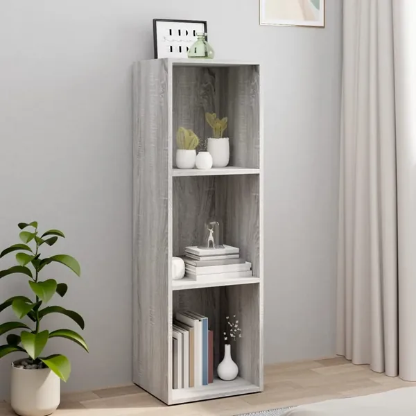 Bibliothèque/Meuble TV sonoma gris 36x30x114 cm bois ingénierie