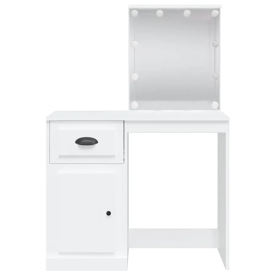 Coiffeuse avec lumières LED blanc 90x42x132,5 cm - 5