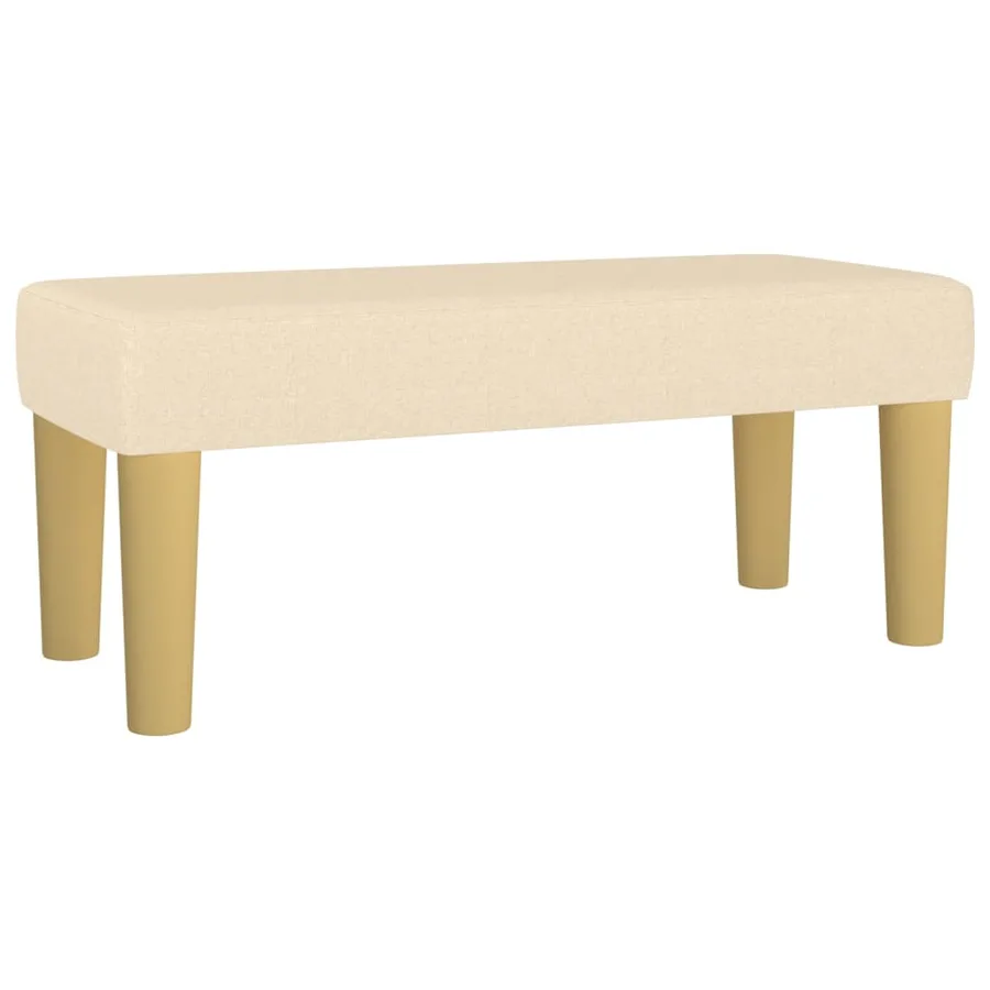 Banc Crème 70x30x30 cm Tissu - 2