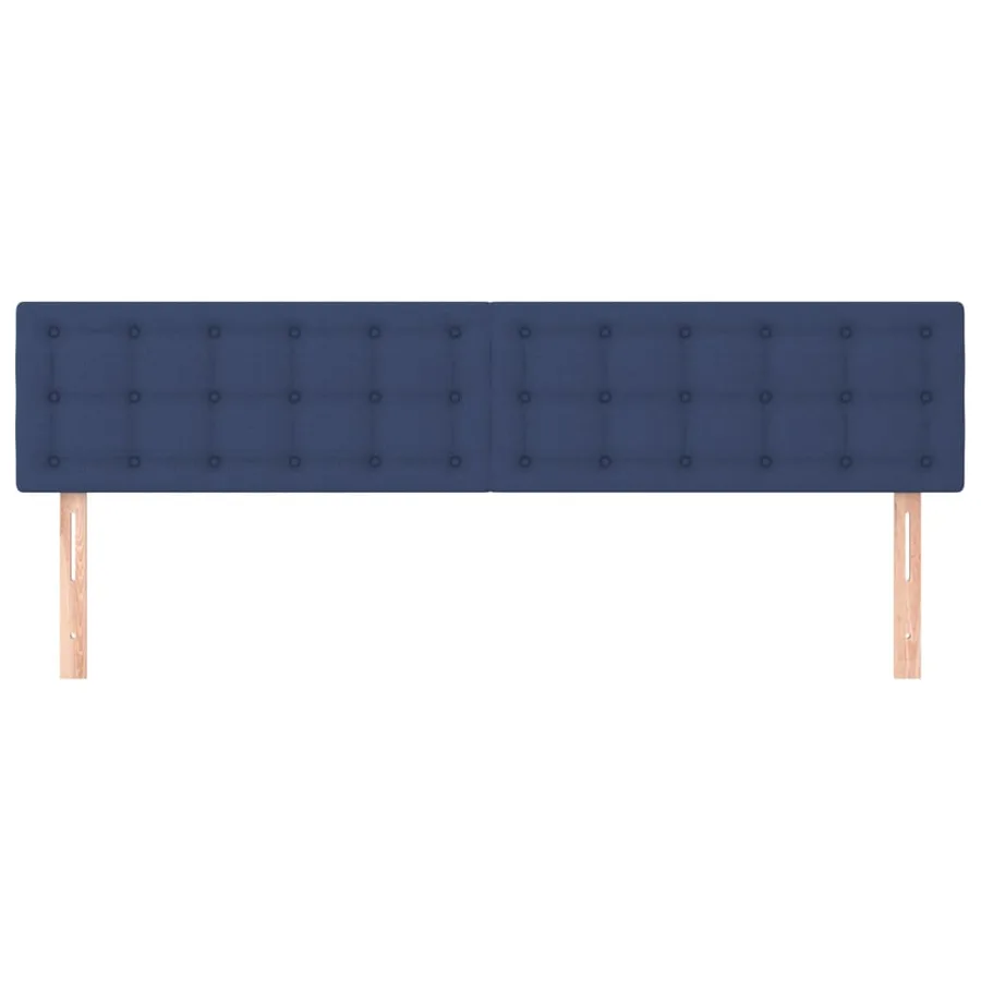 Têtes de lit Bleu 160x5x78/88 cm Tissu - 3