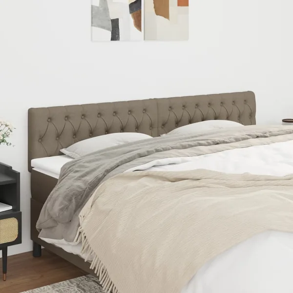 Têtes de lit Taupe 200x7x78/88 cm Tissu