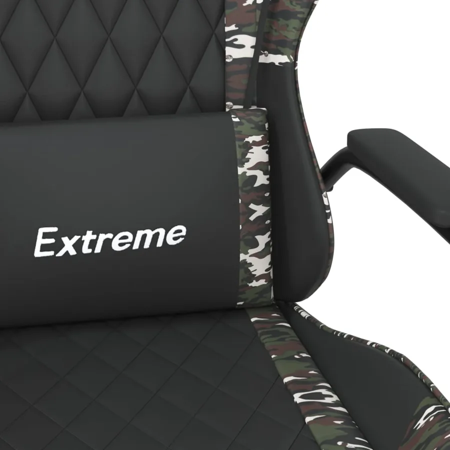 Chaise de jeu de massage Noir et camouflage Similicuir - 11