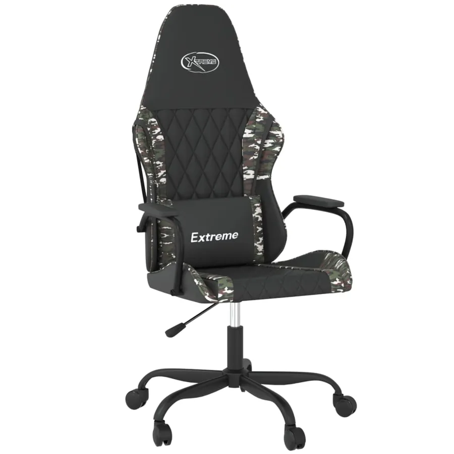 Chaise de jeu de massage Noir et camouflage Similicuir - 2