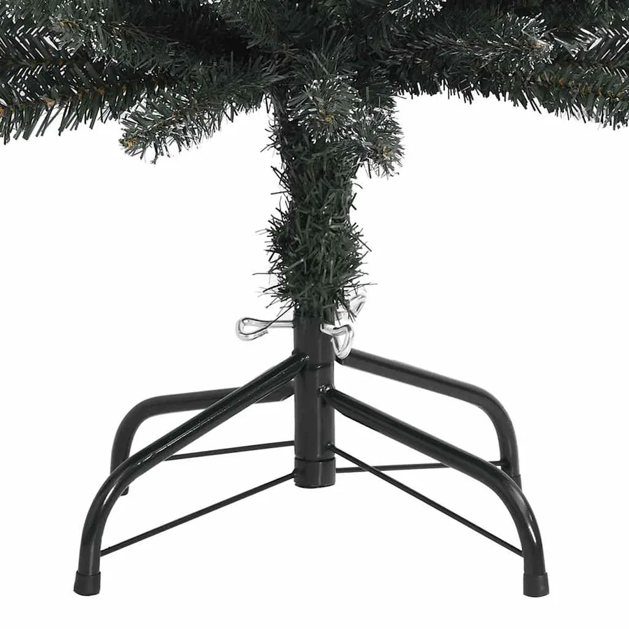 Sapin de Noël artificiel mince avec support Vert 150 cm PVC - 5