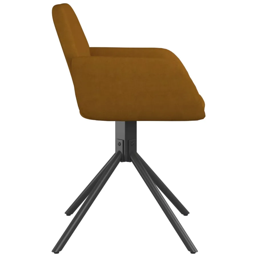 Chaises pivotantes à manger lot de 2 Marron Velours - 5