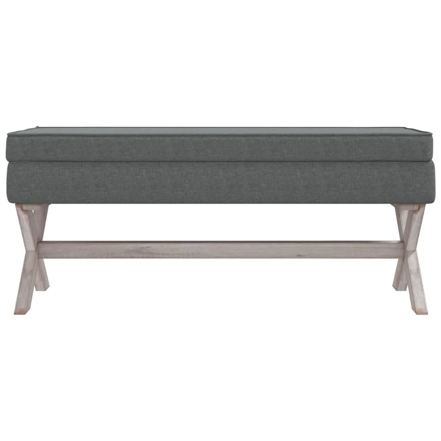 Tabouret de rangement Gris foncé 110x45x49 cm Tissu - 3