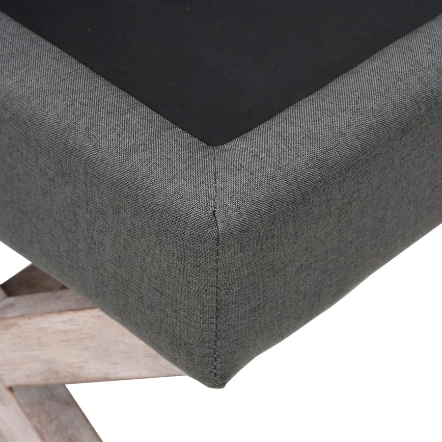 Tabouret de rangement Gris foncé 110x45x49 cm Tissu - 5