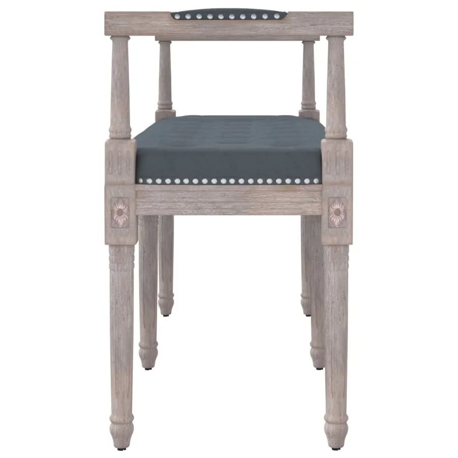 Banc Gris foncé 110x40x70 cm Velours - 4