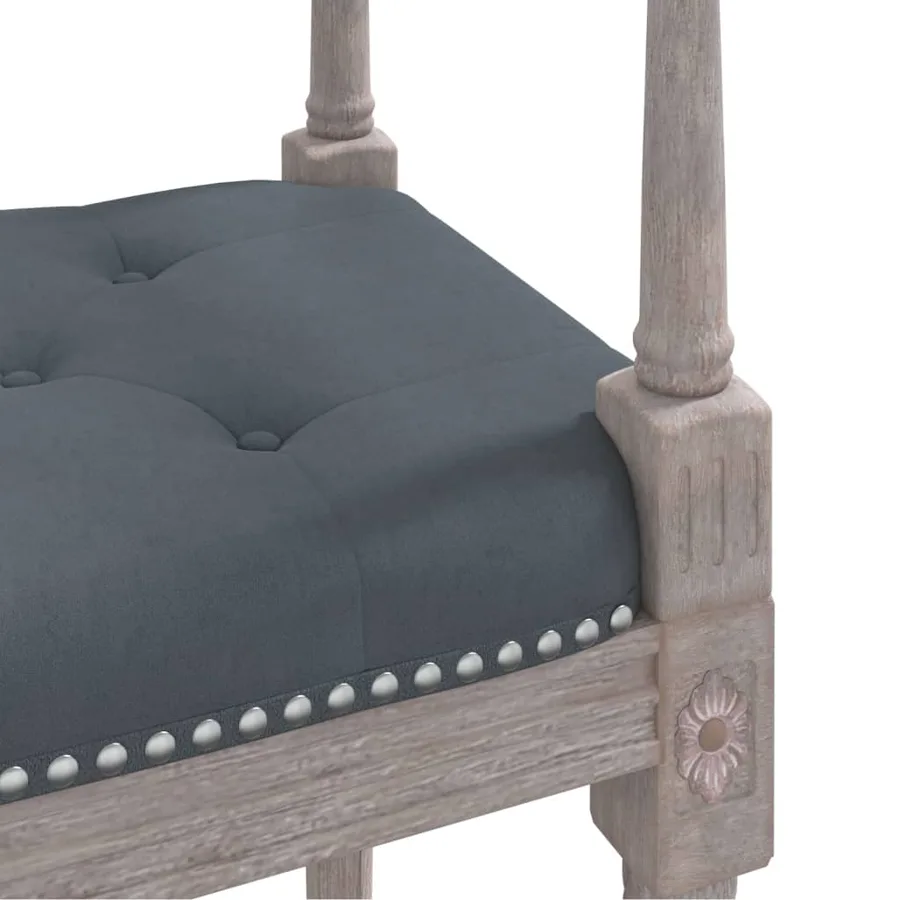 Banc Gris foncé 110x40x70 cm Velours - 5