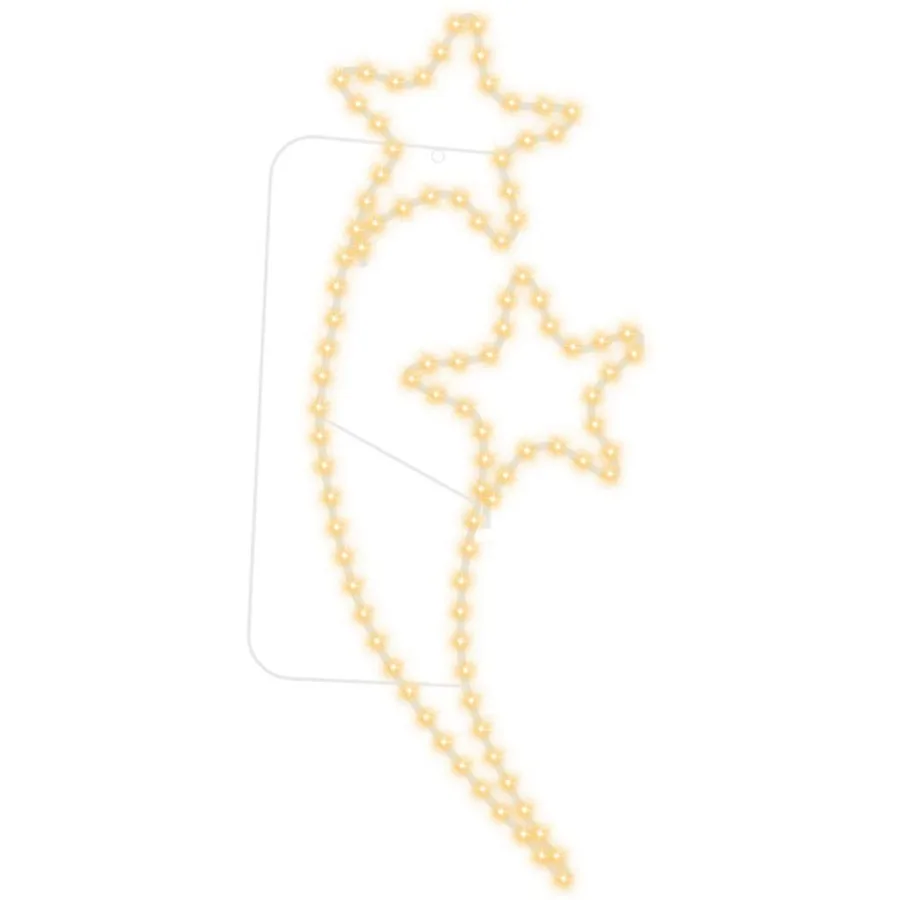 Guirlandes lumineuses en forme d'étoile 2 pcs Blanc chaud - 4