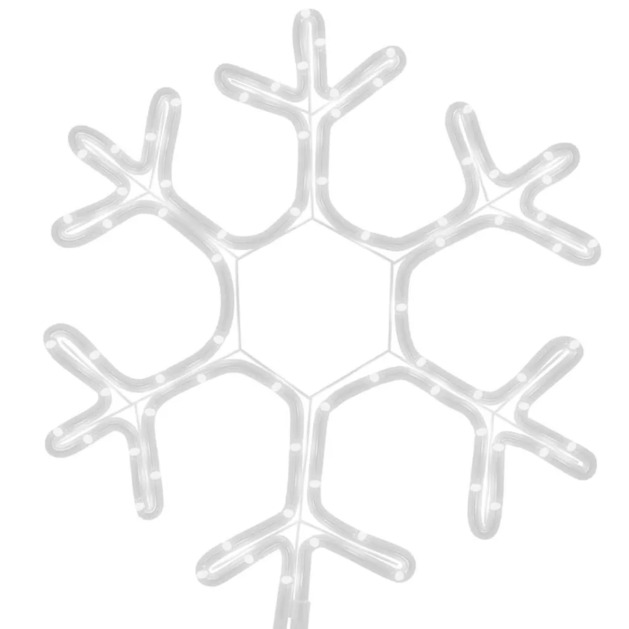 Figure de flocon de neige de Noël et 72 LED Blanc chaud 38x37cm - 5