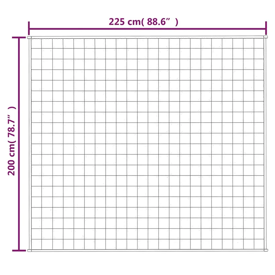 Couverture lestée Crème clair 200x225 cm 13 kg Tissu - 7