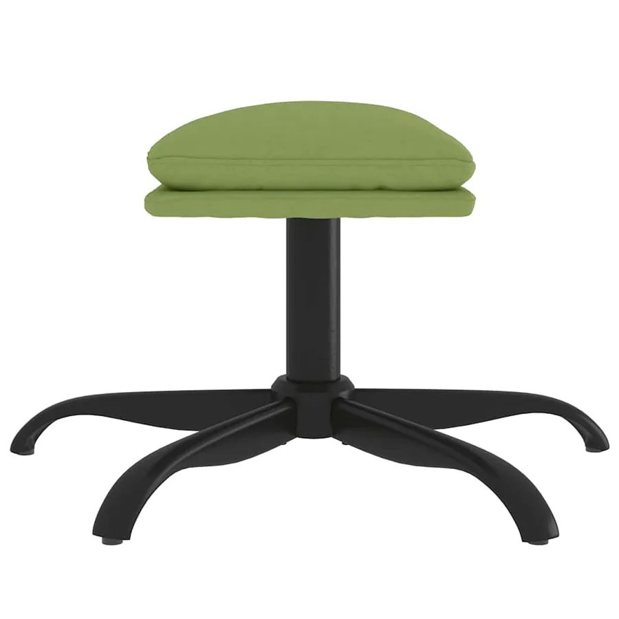 Repose-pied Vert clair 60x60x36 cm Velours - 4