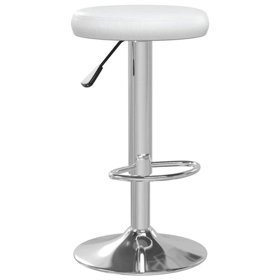 Tabourets de bar lot de 2 Blanc Similicuir - 3