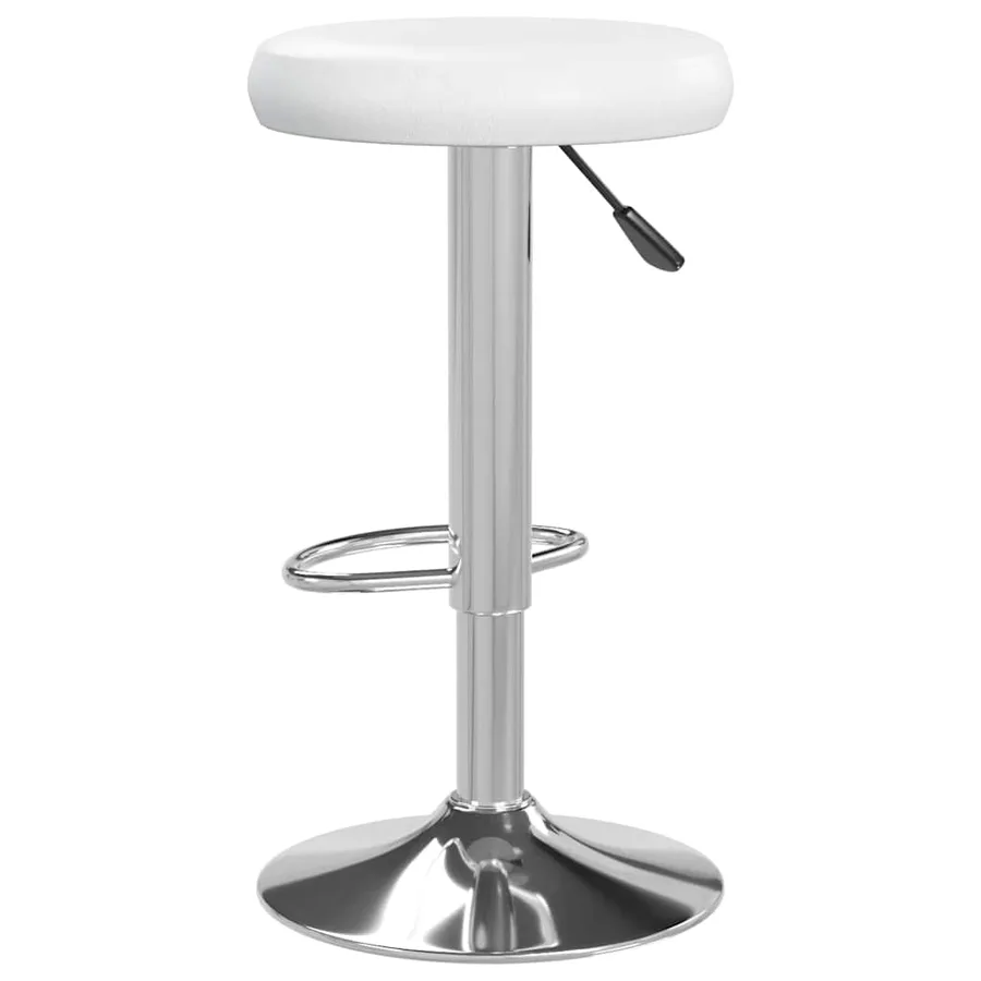 Tabourets de bar lot de 2 Blanc Similicuir - 5