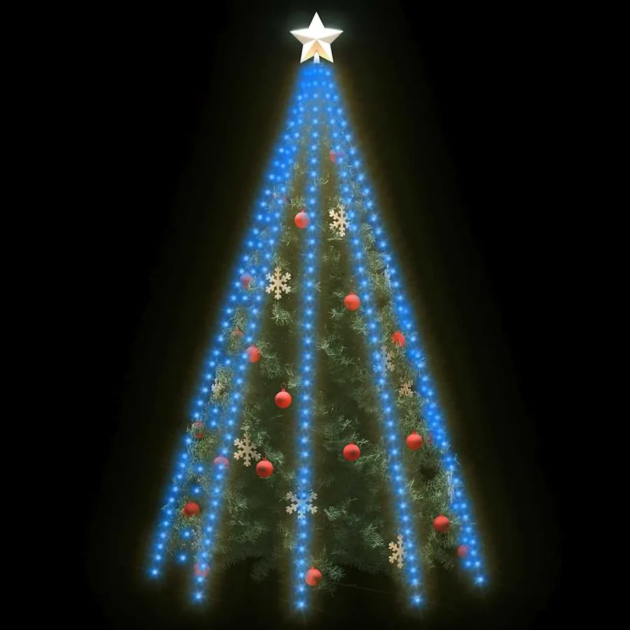 Guirlande lumineuse d'arbre de Noël 400 LED Bleu 400 cm - 3