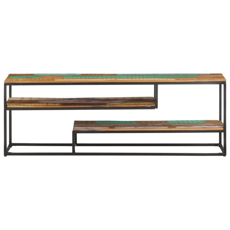 Meuble TV 130x30x45 cm Bois de récupération massif - 2