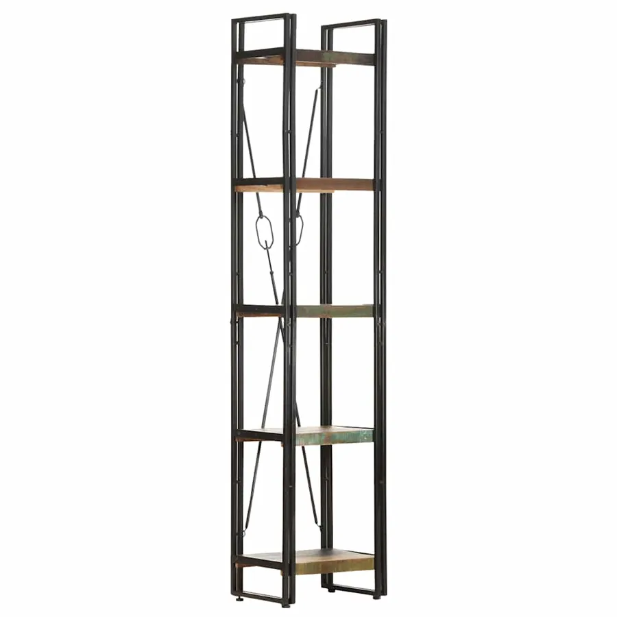 Bibliothèque 5 niveaux 40x30x180 cm Bois de récupération massif