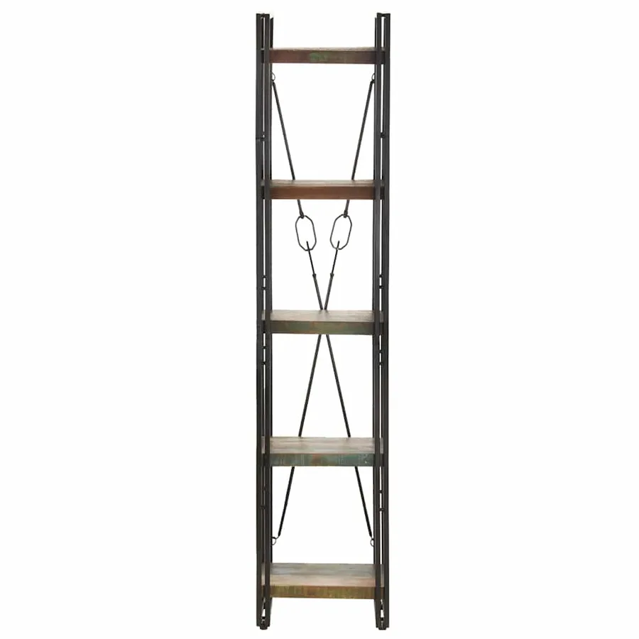 Bibliothèque 5 niveaux 40x30x180 cm Bois de récupération massif - 2