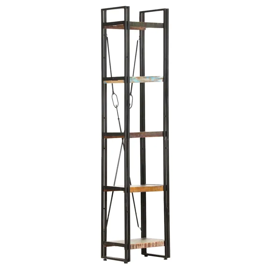 Bibliothèque 5 niveaux 40x30x180 cm Bois de récupération massif - 9
