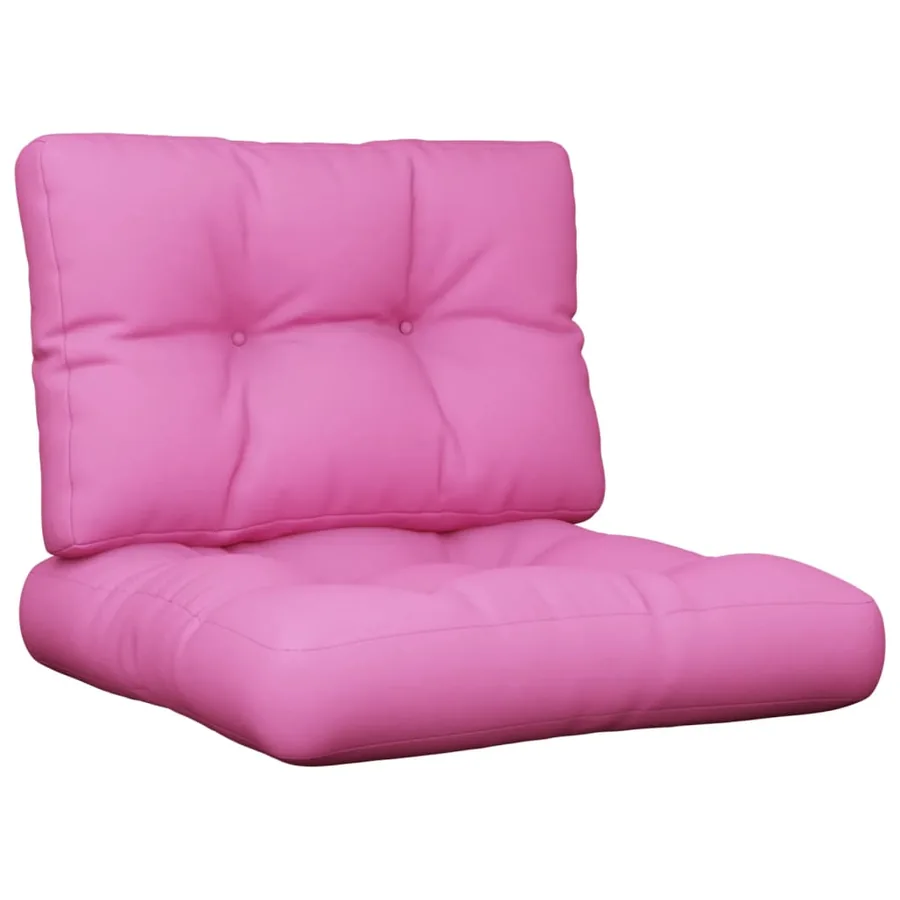 Coussins de palette lot de 2 rose tissu - 2