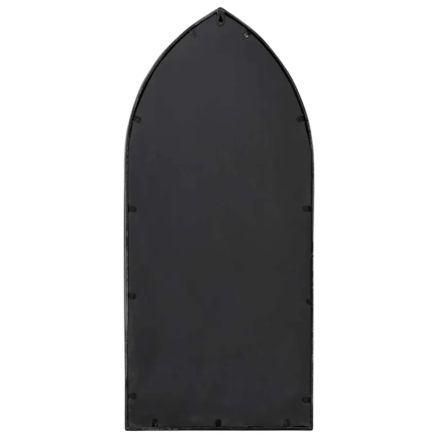 Miroir de jardin Noir 100x45 cm Fer pour utilisation extérieure - 4